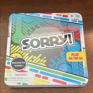 Sorry Magnetic Board Game Game Set - Multicolor - Play On The Go